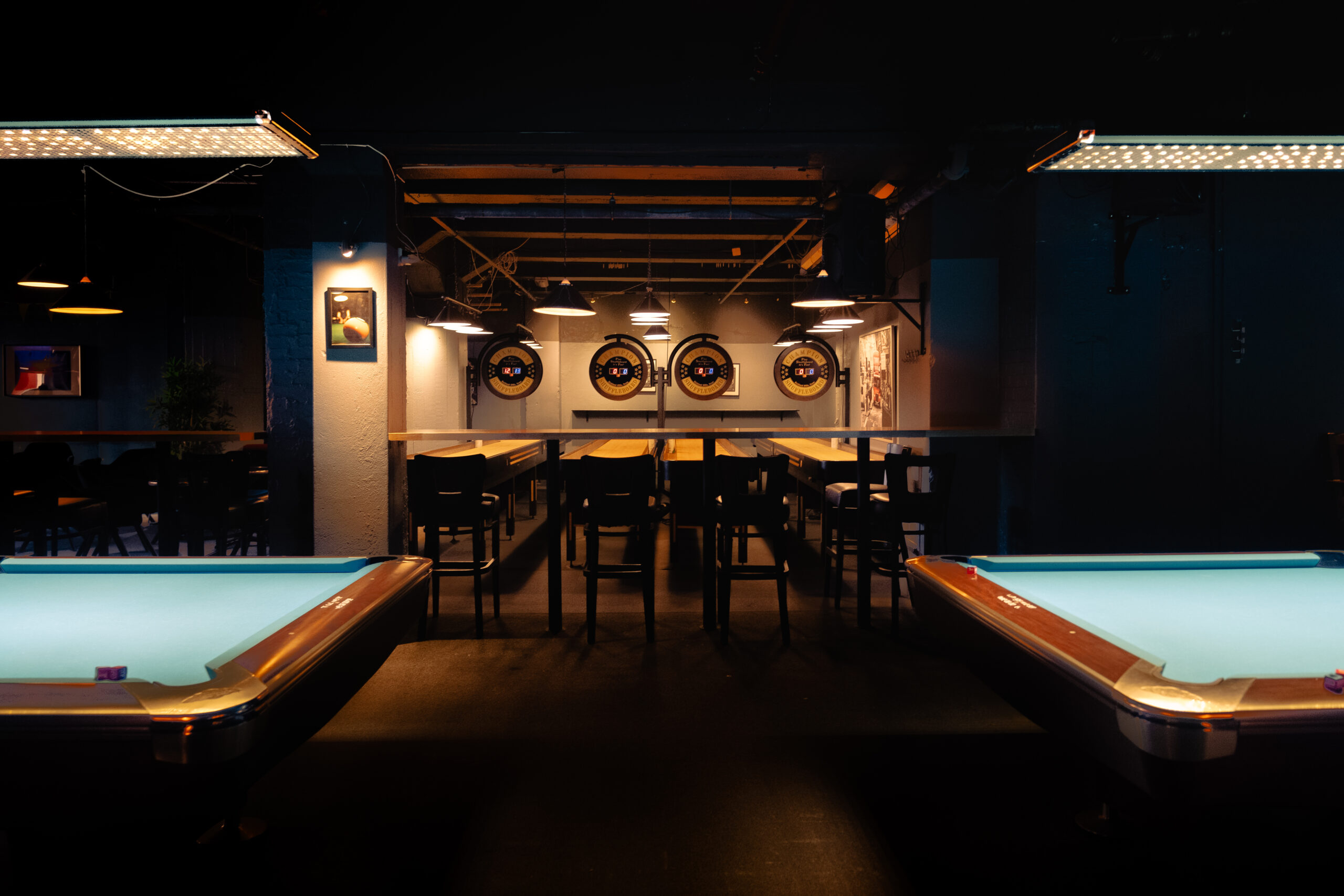 Biljard oversikt fra en annen vinkel